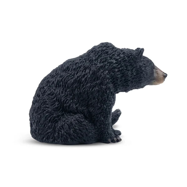 Figurine ours noir couché Toymany - Ours d'Amérique