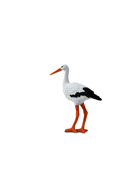 Figurine cigogne blanche Safari - Oiseau migrateur
