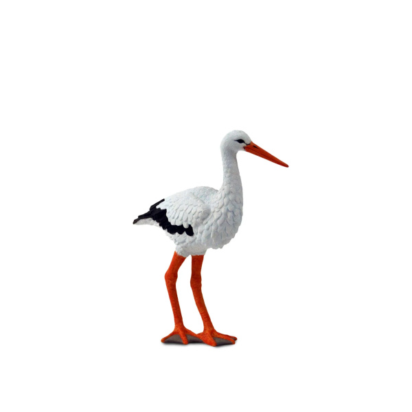 Figurine cigogne blanche Safari - Oiseau migrateur
