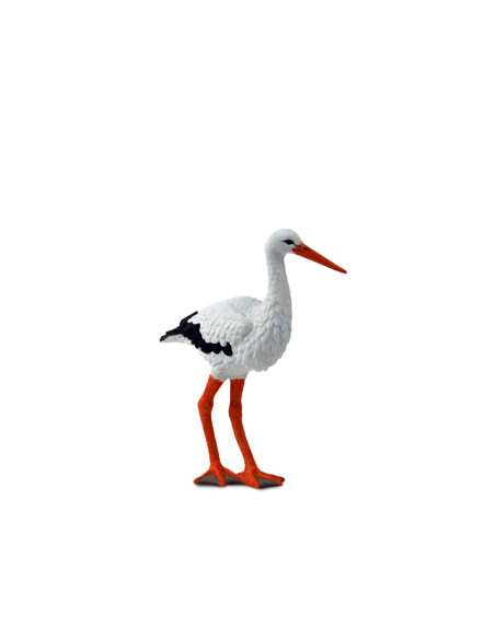 Figurine cigogne blanche Safari - Oiseau migrateur