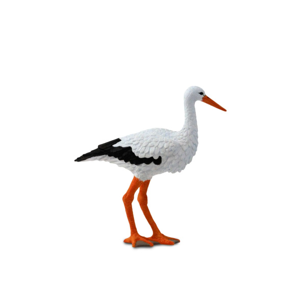 Figurine cigogne blanche Safari - Oiseau migrateur