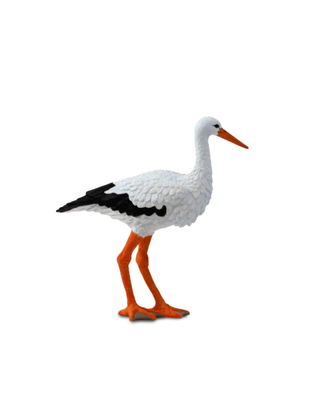 Figurine cigogne blanche Safari - Oiseau migrateur