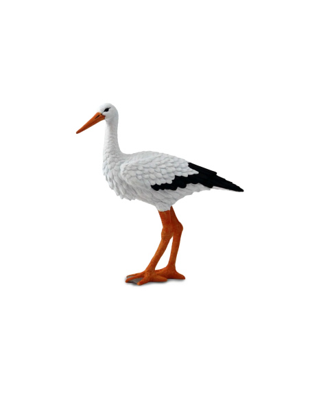 Figurine cigogne blanche Safari - Oiseau migrateur