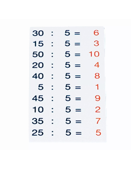 Table de Division Autocorrective – Apprentissage Ludique et Autonome