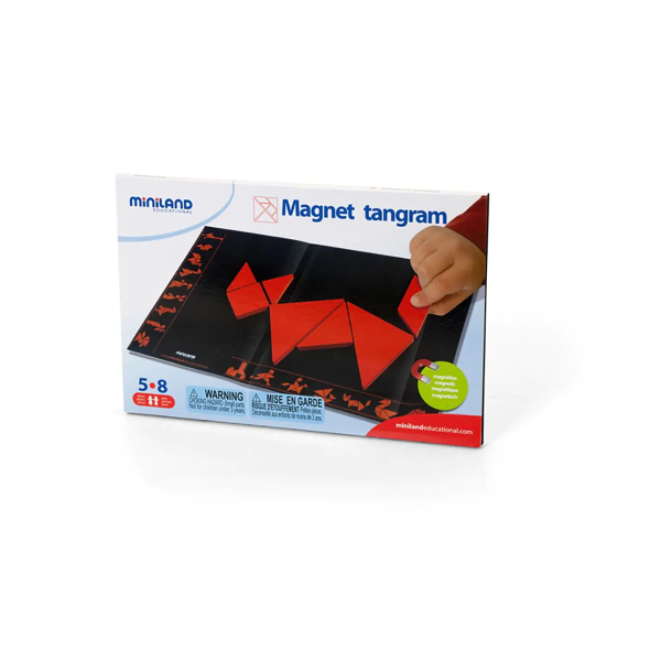 Tangram Magnétique Miniland | Jeu Éducatif de Géométrie pour Enfants 5-8 Ans