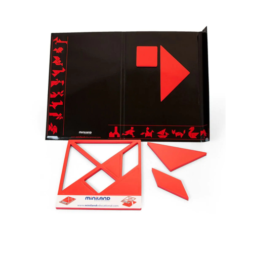 Tangram Magnétique Miniland | Jeu Éducatif de Géométrie pour Enfants 5-8 Ans