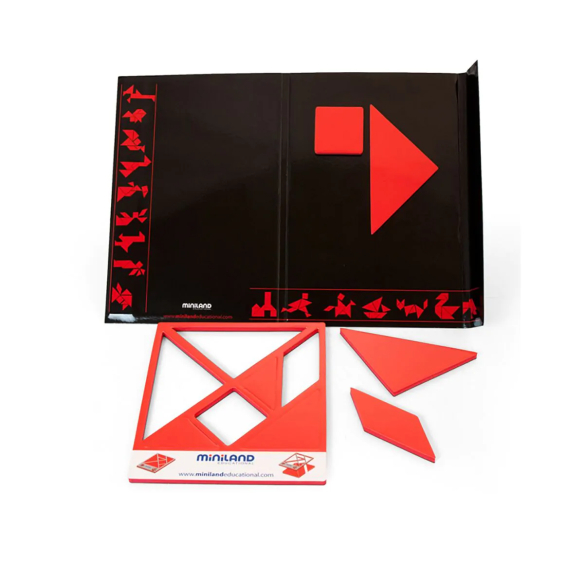 Tangram Magnétique Miniland | Jeu Éducatif de Géométrie pour Enfants 5-8 Ans