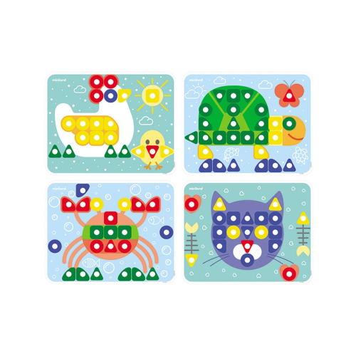 Mosaique Picto Géant - Superpegs Miniland | Jeu de Tri Couleurs et Formes pour Enfants 2-5 Ans 2
