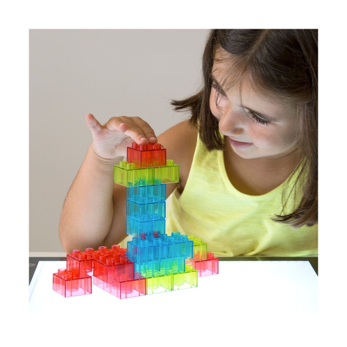 Blocs Translucides Miniland | Lots 100 pièces Jeu de Construction Créatif pour Enfants 2-6 Ans 2