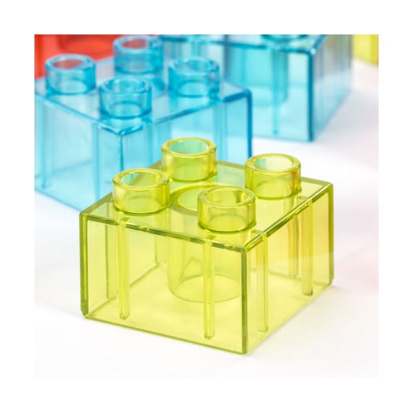 Blocs Translucides Miniland | Lots 100 pièces Jeu de Construction Créatif pour Enfants 2-6 Ans