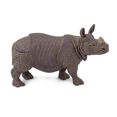 Figurine Rhinocéros indien - Safari Ltd® 297329 | Jouet réaliste | Matériel pédagogiqueAnimaux Montessori