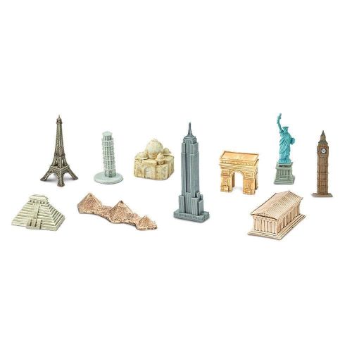 Tube Monuments du monde 2 – 10 figurines Safari Ltd 679604 2