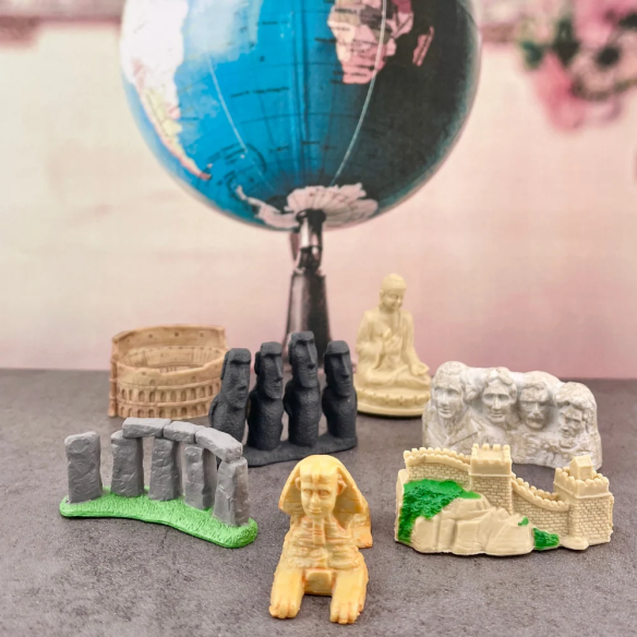 Tube Monuments du monde 1 – 7 figurines Safari Ltd 678204