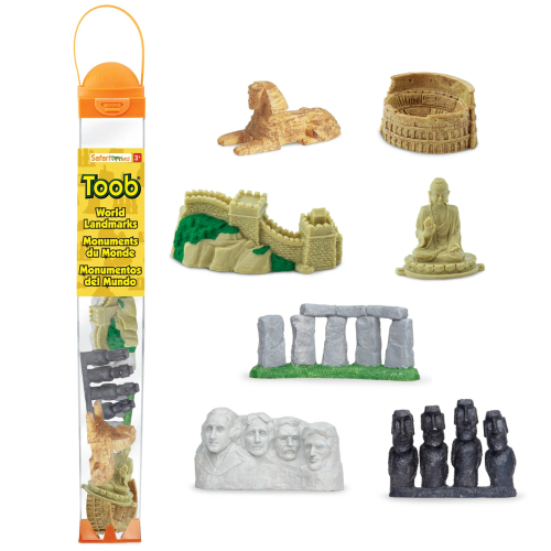 Tube Monuments du monde 1 – 7 figurines Safari Ltd 678204