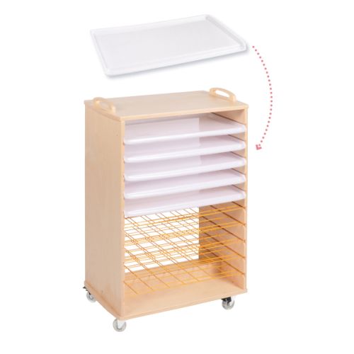 5 plateaux plastique 49 x 29,5 cm pour séchoir à peinture | LesMinis