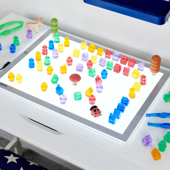 Grande table lumineuse A2 LED avec bac sensoriel | LesMinis