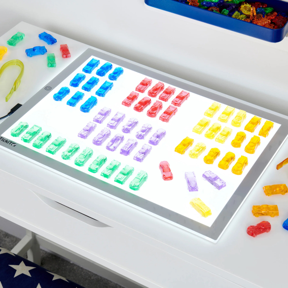 Grande table lumineuse A2 LED avec bac sensoriel | LesMinis