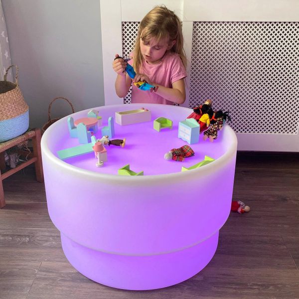 Table de découverte lumineuse ronde sans fil TickiT | LesMinis