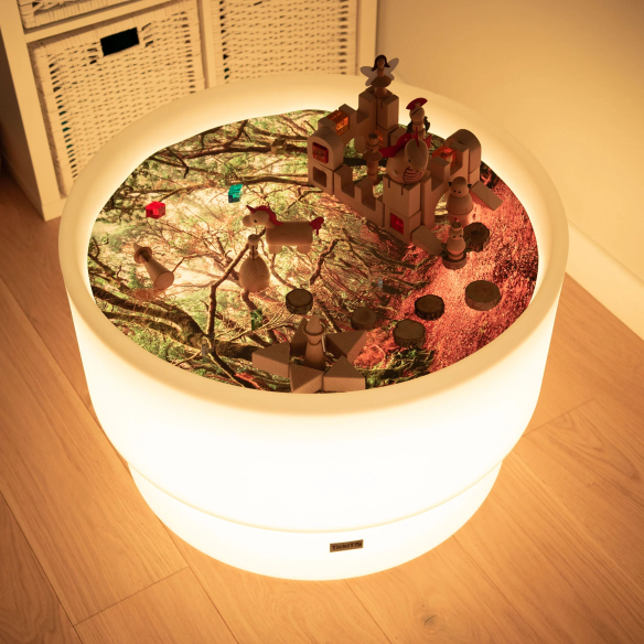 Table de découverte lumineuse ronde sans fil TickiT | LesMinis