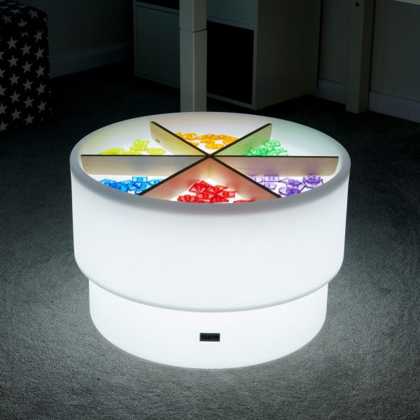 Table de découverte lumineuse ronde sans fil TickiT | LesMinis