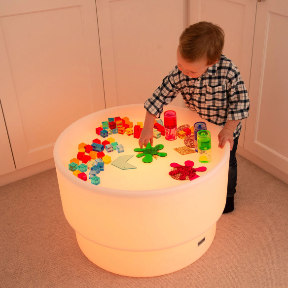 Table de découverte lumineuse ronde sans fil TickiT | LesMinis