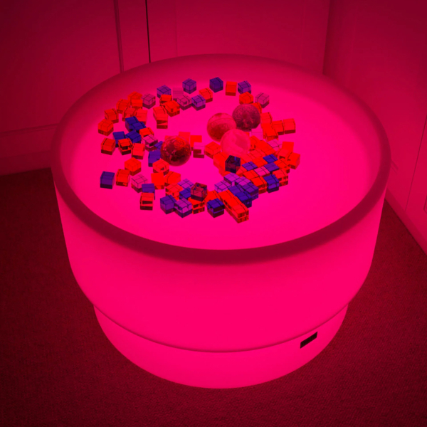 Table de découverte lumineuse ronde sans fil TickiT | LesMinis