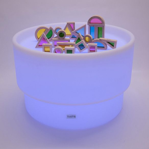 Table de découverte lumineuse ronde sans fil TickiT | LesMinis