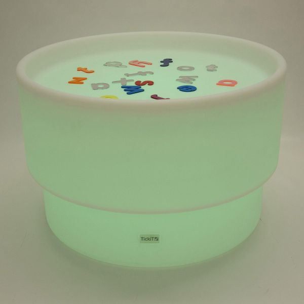 Table de découverte lumineuse ronde sans fil TickiT | LesMinis