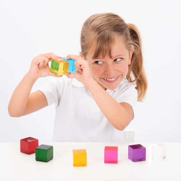 Cubes de perception TickiT, 8 cubes acrylique colorés | LesMinis