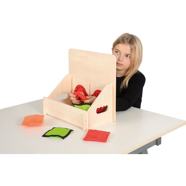 Boite tactile - Jeu mystère toucher -  Développement Sensoriel et Vocabulaire | LesMinis.fr