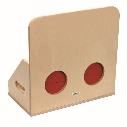 Boîte Tactile en Bois - Développement Sensoriel et Vocabulaire | LesMinis.fr
