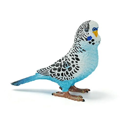 Figurine perruche ondulée bleue, oiseau de compagnie ToyMany