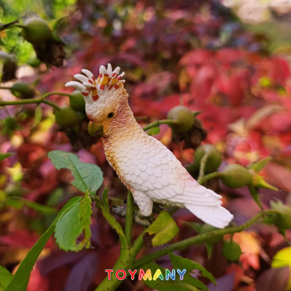 Figurine cacatoès rose de Leadbeater, huppe dressée ToyMany