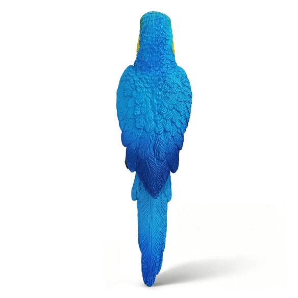Figurine ara bleu et jaune couché sur le dos ToyMany