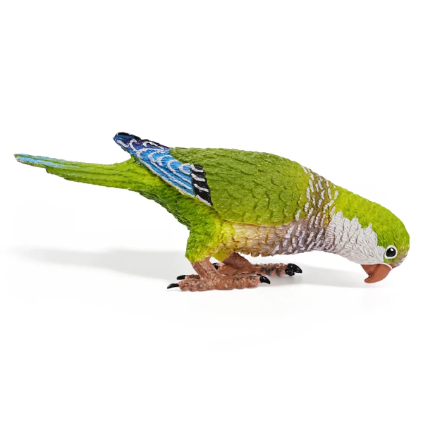 Figurine conure veuve (perruche moine) tête baissée ToyMany