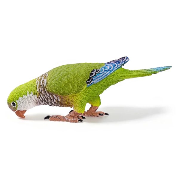 Figurine conure veuve (perruche moine) tête baissée ToyMany