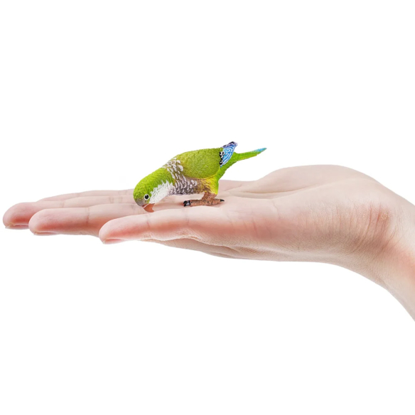 Figurine conure veuve (perruche moine) tête baissée ToyMany