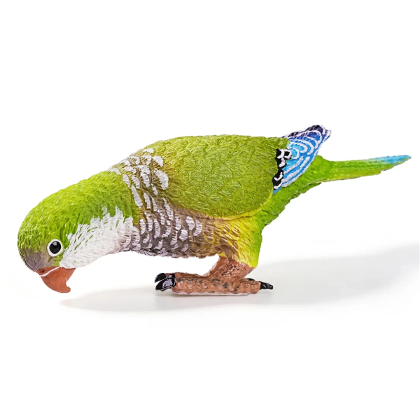 Figurine conure veuve (perruche moine) tête baissée ToyMany