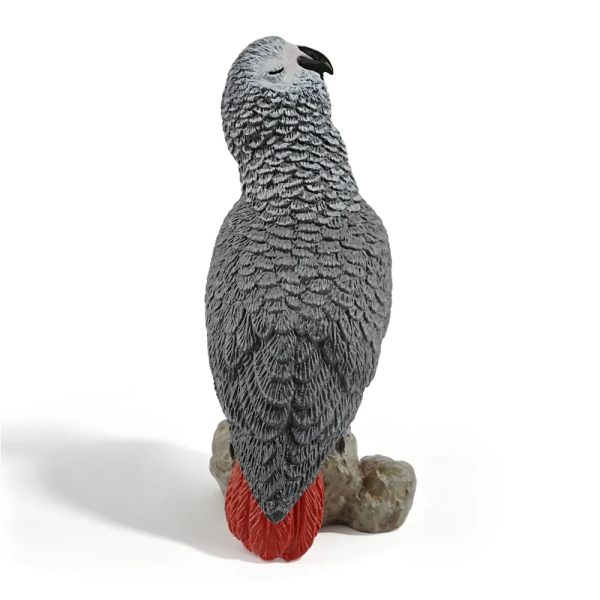 Figurine perroquet gris du Gabon sur son rocher ToyMany
