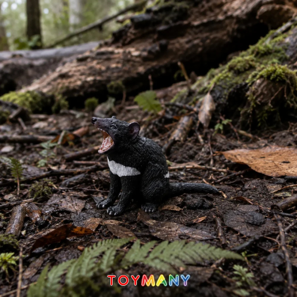 Figurine diable de Tasmanie ToyMany | Gueule ouverte, 5,6 cm