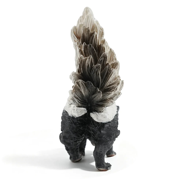 Figurine mouffette rayée ToyMany | Queue dressée, réaliste