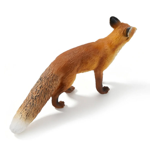 Figurine renard roux en marche ToyMany | Réaliste, 9,1 cm