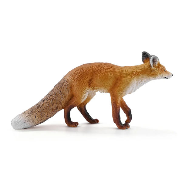 Figurine renard roux en marche ToyMany | Réaliste, 9,1 cm