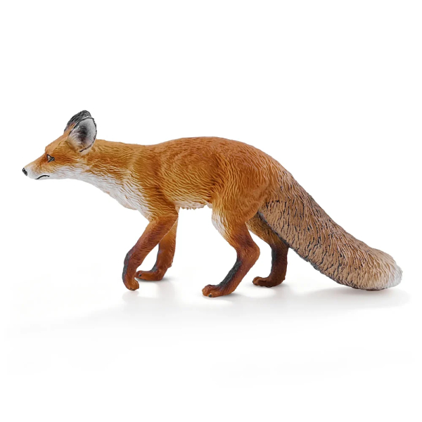 Figurine renard roux en marche ToyMany | Réaliste, 9,1 cm