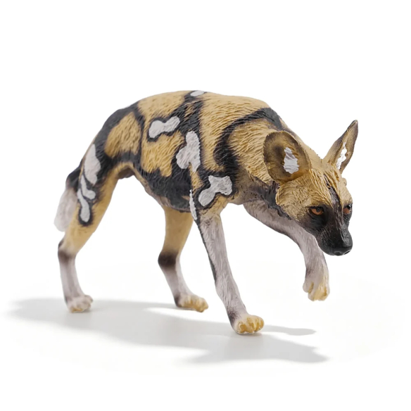 Figurine lycaon ToyMany | Chien sauvage d'Afrique, 8,5 cm