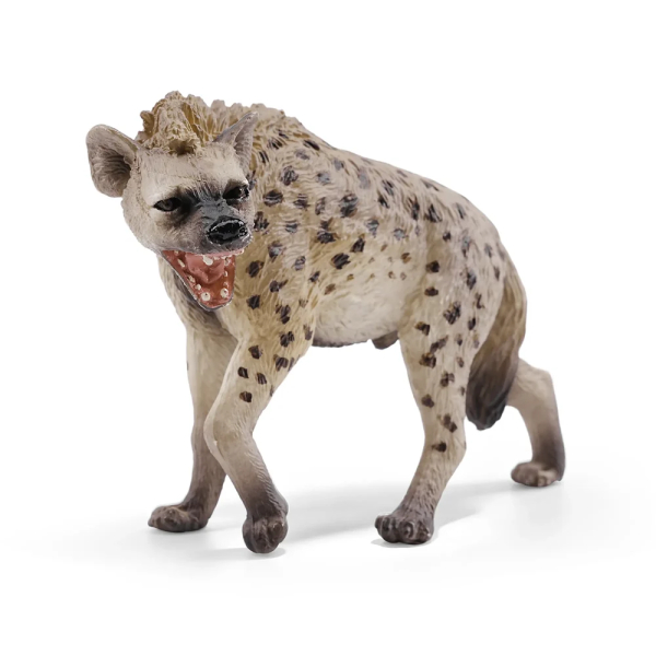 Figurine hyène tachetée ToyMany | Gueule ouverte, 8,8 cm