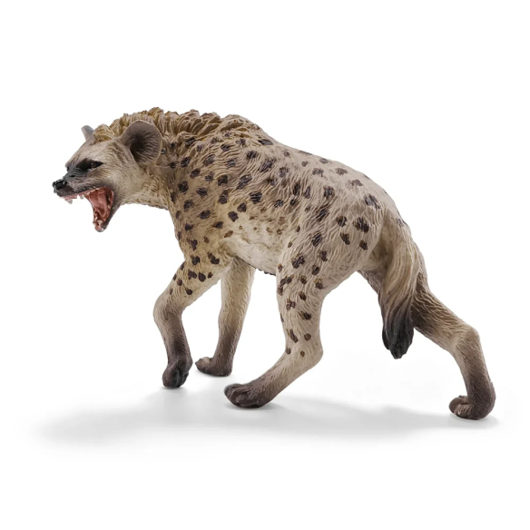 Figurine hyène tachetée ToyMany | Gueule ouverte, 8,8 cm