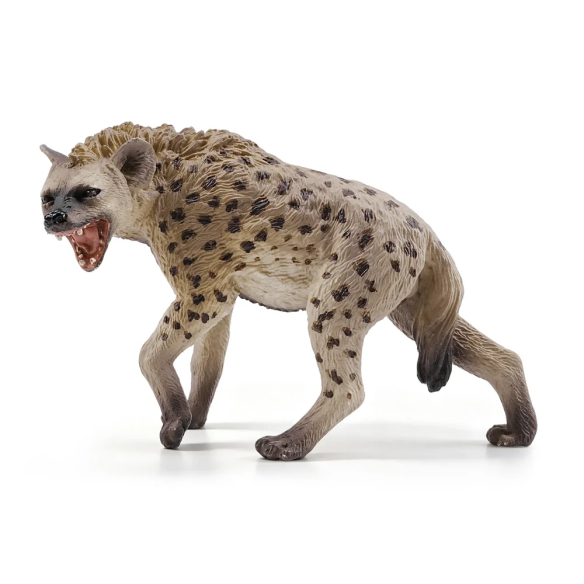Figurine hyène tachetée ToyMany | Gueule ouverte, 8,8 cm