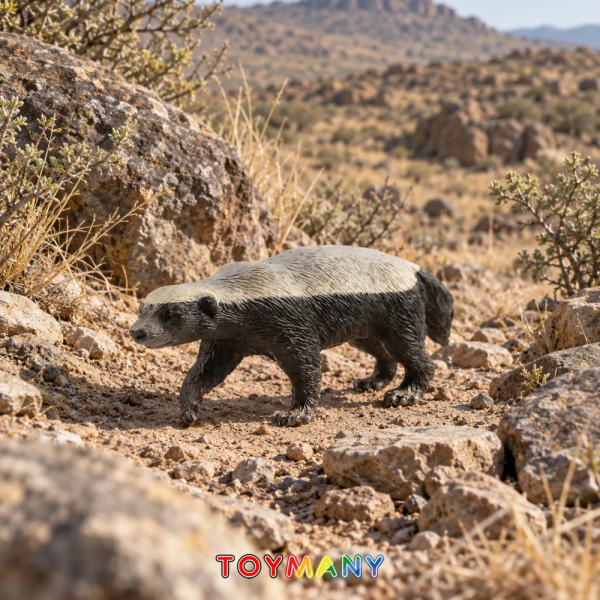 Figurine ratel ToyMany | Blaireau à miel réaliste, 8,9 cm