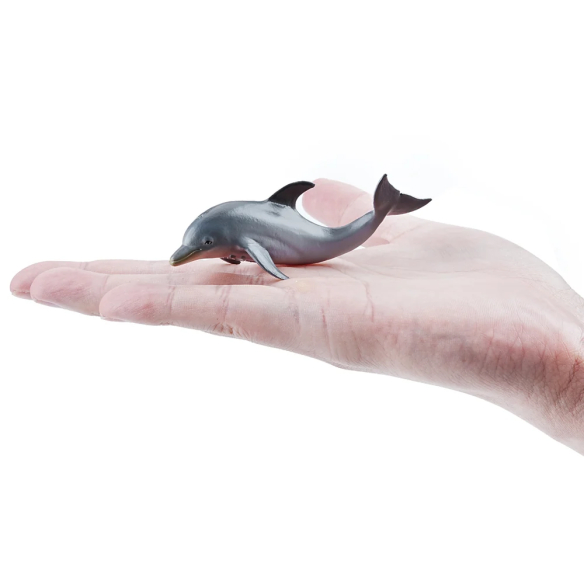 Petite figurine bébé dauphin ToyMany | Réaliste, 9,5 cm